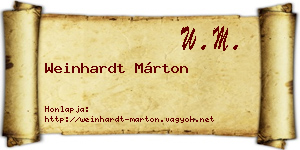 Weinhardt Márton névjegykártya