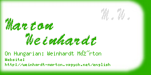 marton weinhardt business card